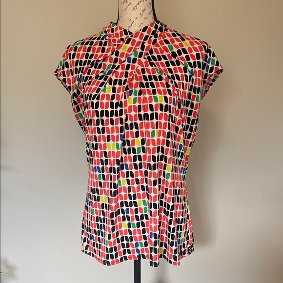 Worthington Multicolor Geometric Blouse - Picture 1 of 4